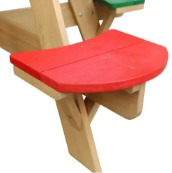 Table pique-nique round en bois UFO arc-en-ciel d’Axi