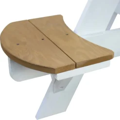 Table pique-nique Round en bois brun/blanc chez Axi