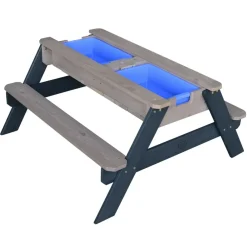 Table Sable Eau Nick anthracite avec parasol d’Axi