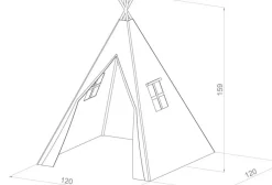Tente tipi Alba blanc crème pour enfant - Sunny