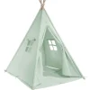 Tente tipi kaki pour enfant bois FSC et coton Alba de Sunny