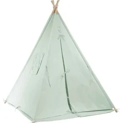 Tente tipi kaki pour enfant bois FSC et coton Alba de Sunny