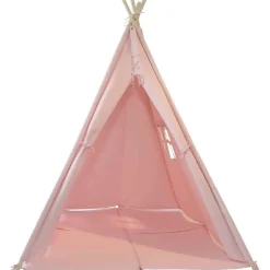 Tente tipi rose pour enfant bois FSC et coton Alba de Sunny