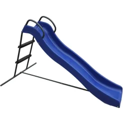 Toboggan d'extérieur et aquatique bleu sur pied avec échelle 180 cm Axi