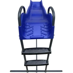 Toboggan d'extérieur et aquatique bleu sur pied avec échelle 180 cm Axi