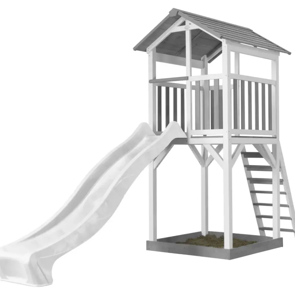 Tour de jeu Beach Tower Axi avec toboggan bleu