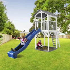 Tour de jeu Beach Tower Axi avec toboggan bleu