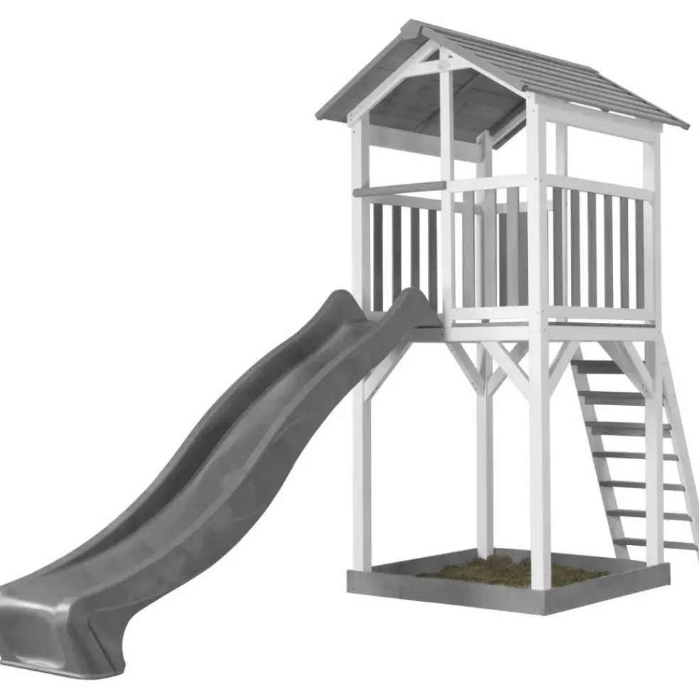 Tour de jeu Beach Tower Axi avec toboggan bleu