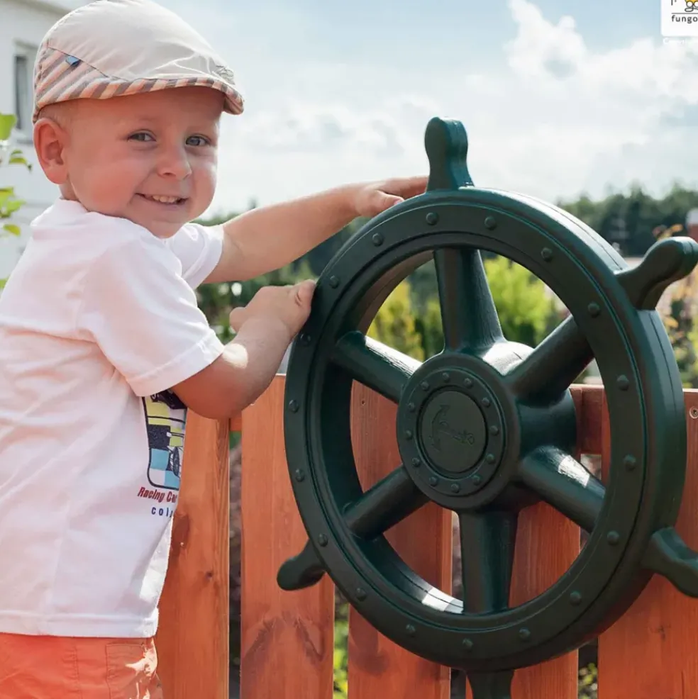 Tour de jeux Giant avec toboggan, mur et corde d'escalade de Fungoo