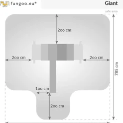 Tour de jeux Giant avec toboggan, mur et corde d'escalade de Fungoo
