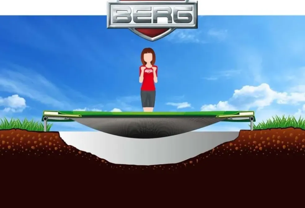 Trampoline BERG InGround Elite Vert 330 + Filet
