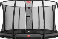 Trampoline enterré Gris 430cm Champion + filet - BERG