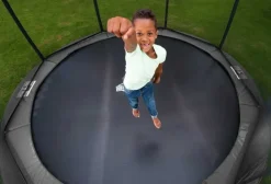Trampoline enterré Gris 380cm Champion + filet - BERG