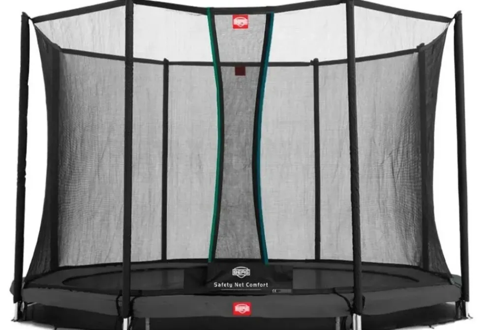Trampoline enterré Gris 380cm Favorit + filet - BERG