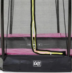 Trampoline enterré rond 244cm noir et filet de sécurité Sihouette EXIT