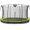 Trampoline enterré rond 427cm vert et filet de sécurité Sihouette EXIT