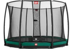 Trampoline enterré vert 330cm Champion + filet - BERG