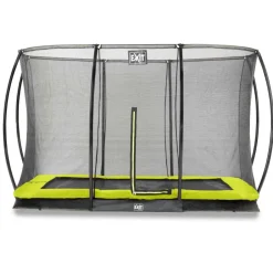 Trampoline enterré 244x366cm noir et filet de sécurité Sihouette EXIT