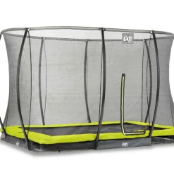 Trampoline enterré 244x366cm noir et filet de sécurité Sihouette EXIT
