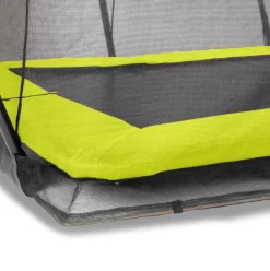 Trampoline enterré 244x366cm noir et filet de sécurité Sihouette EXIT