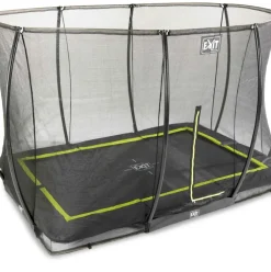 Trampoline enterré 244x366cm noir et filet de sécurité Sihouette EXIT