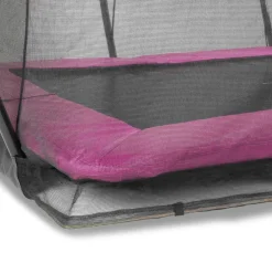 Trampoline enterré 244x366cm noir et filet de sécurité Sihouette EXIT