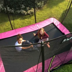Trampoline enterré 244x366cm noir et filet de sécurité Sihouette EXIT