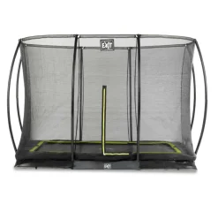 Trampoline enterré 214x305cm noir et filet de sécurité Sihouette EXIT
