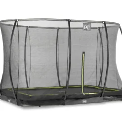 Trampoline enterré 214x305cm noir et filet de sécurité Sihouette EXIT