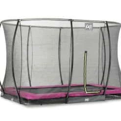Trampoline enterré 214x305cm noir et filet de sécurité Sihouette EXIT
