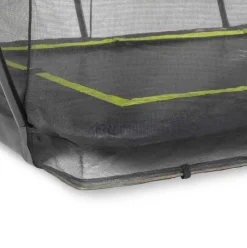Trampoline enterré 214x305cm noir et filet de sécurité Sihouette EXIT