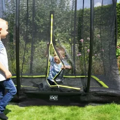 Trampoline enterré 153x214cm noir et filet de sécurité Sihouette EXIT