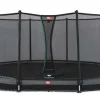 Trampoline Ovale enterré Gris 520cm Favorit + filet - BERG