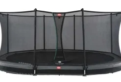 Trampoline Ovale enterré Gris 520cm Favorit + filet - BERG