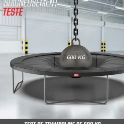 Trampoline Ovale enterré Gris 520cm Favorit + filet - BERG