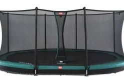 Trampoline Ovale enterré vert 520cm Favorit + filet - BERG