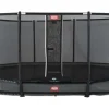 Trampoline ovale gris enterré 520 Champion + filet - BERG