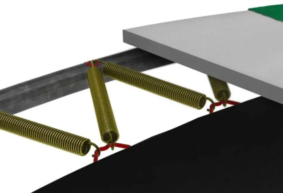 Trampoline ovale gris enterré 520 Champion + filet - BERG