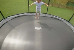 Trampoline ovale gris enterré 520 Champion + filet - BERG