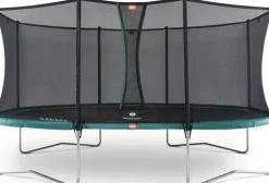Trampoline Ovale Vert 520cm Favorit et filet BERG + Echelle offerte