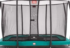 Trampoline rectangle vert enterré 330 Champion + filet - BERG