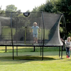 Trampoline sur pieds rond 427cm noir et filet de sécurité Sihouette EXIT