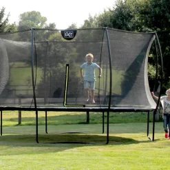 Trampoline sur pieds rond 305cm noir et filet de sécurité Sihouette EXIT