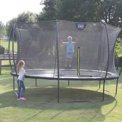 Trampoline sur pieds rond 305cm noir et filet de sécurité Sihouette EXIT