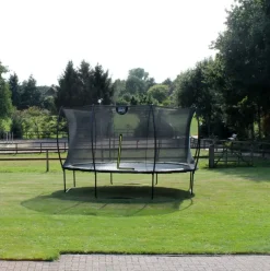 Trampoline sur pieds rond 366cm noir et filet de sécurité Sihouette EXIT