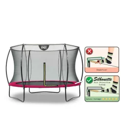 Trampoline sur pieds rond 366cm noir et filet de sécurité Sihouette EXIT