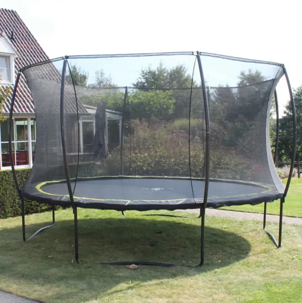 Trampoline sur pieds 153x214cm noir et filet de sécurité Sihouette EXIT