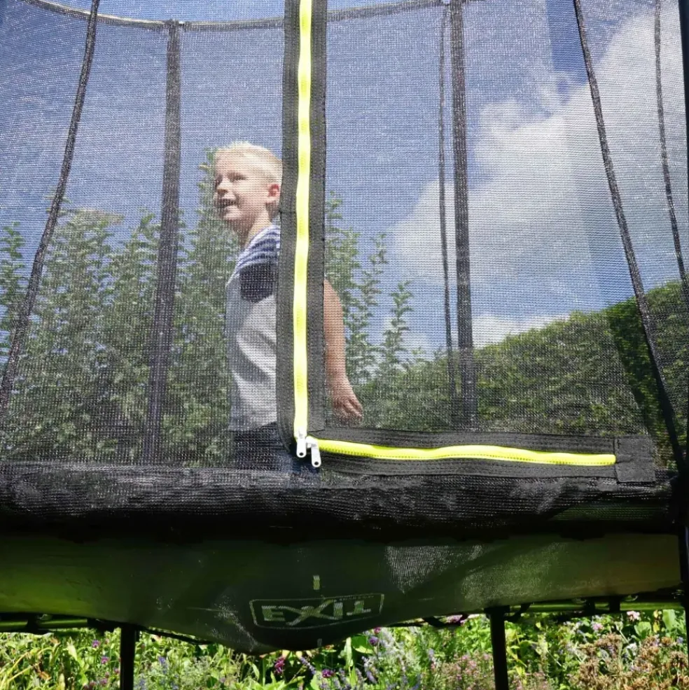 Trampoline sur pieds 214x305cm noir et filet de sécurité Sihouette EXIT