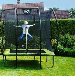 Trampoline sur pieds 214x305cm noir et filet de sécurité Sihouette EXIT