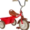 Tricycle en métal rouge avec benne Transporter Italtrike